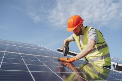 Repair Work on Solar Panels